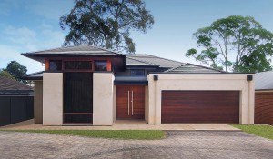 Beaumont front facade Split Level Double Storey Custom Home  Builder  Adelaide  South Australia luxury