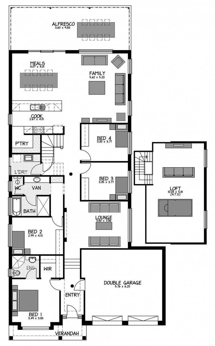 Rossdale Homes Dulwich Loft Floor plan