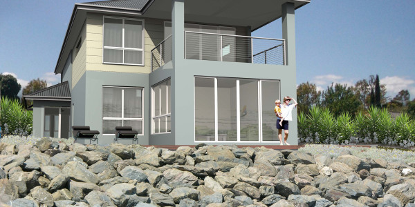 3d dwg reverse tennyson 219 with beach rear elevation