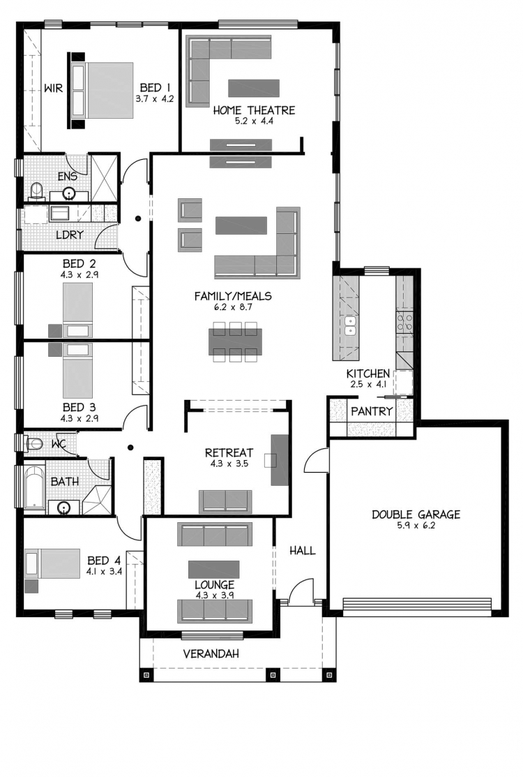 Rossdale Homes Toorak Floor plan