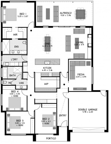 FLOORPLAN LINWOOD RHS NCC SALES SKETCH bw ScaleWidthWzc1MF0