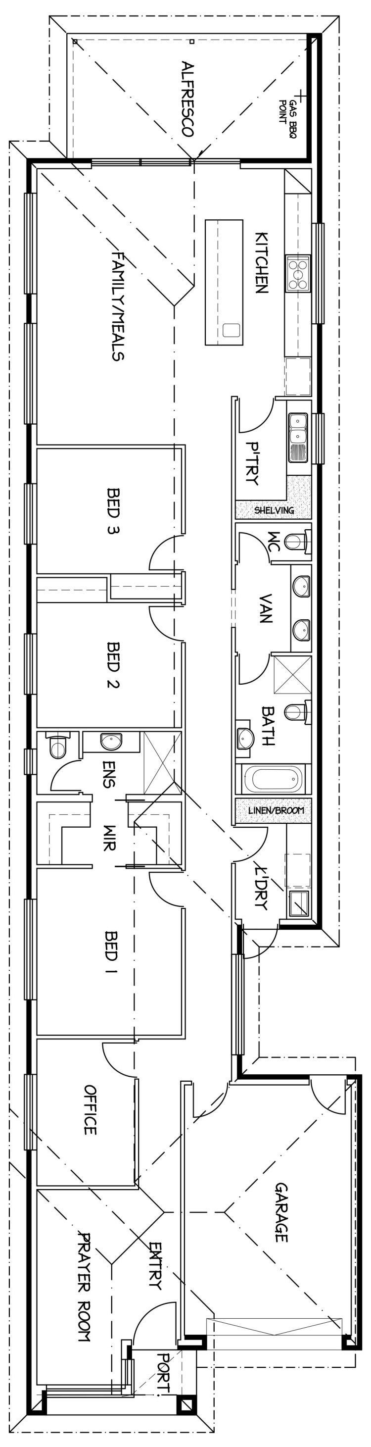 8.030m x 32.63m plan