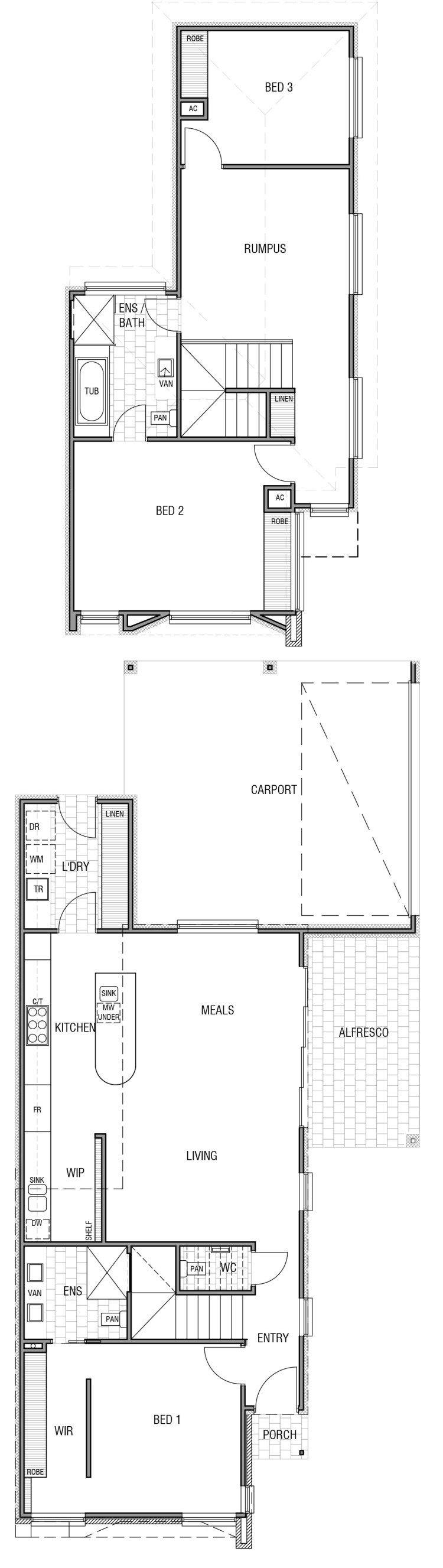 TH 22 Delray St Fulham plan 1 2 WD