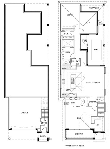 8.87m x 27 House plan