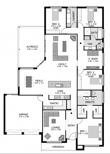 Rockleigh 303 21158WD SALES SKETCH bw