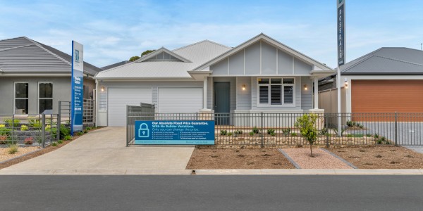 Audrey single storey courtyard hampton custom double white garage doors