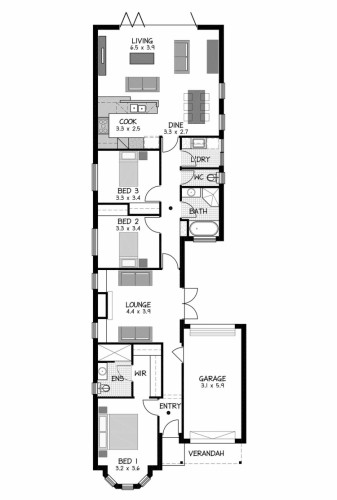 Rossdale Homes Davenport Floor plan v2