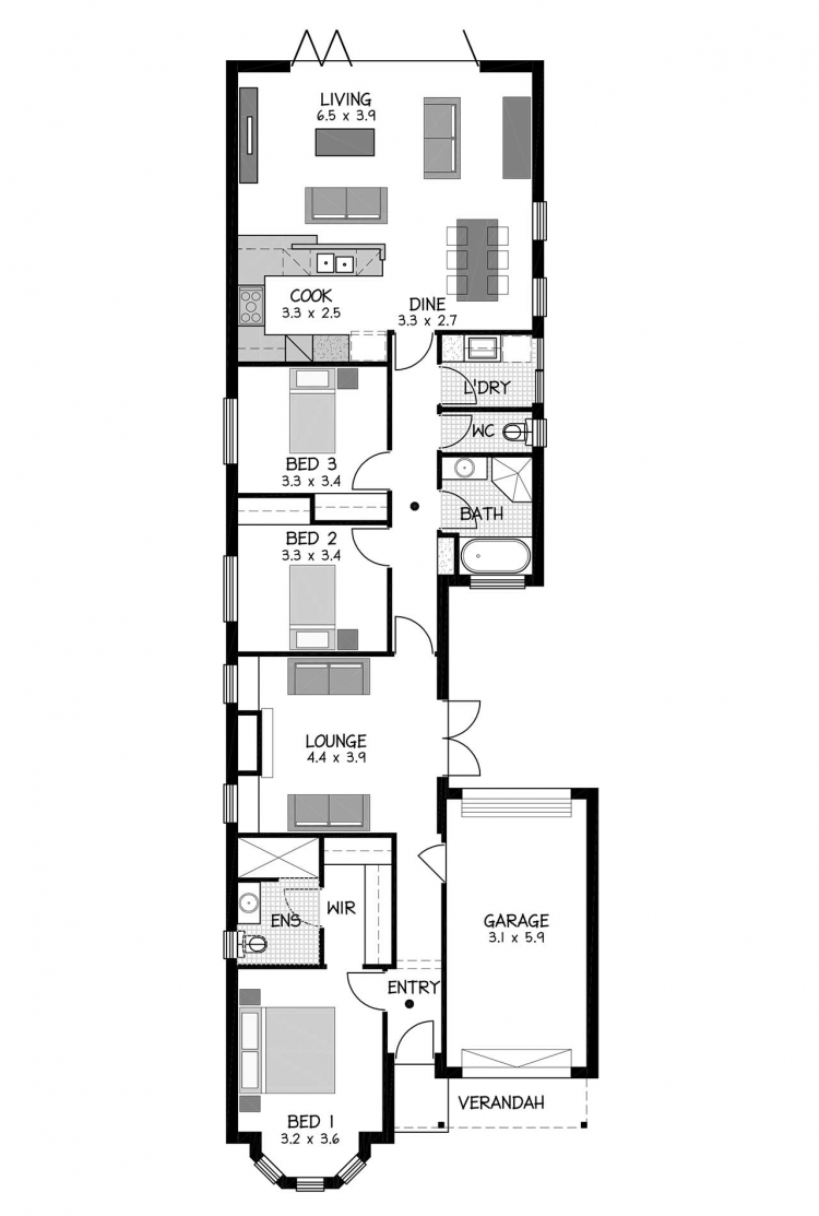 Rossdale Homes Davenport Floor plan v2