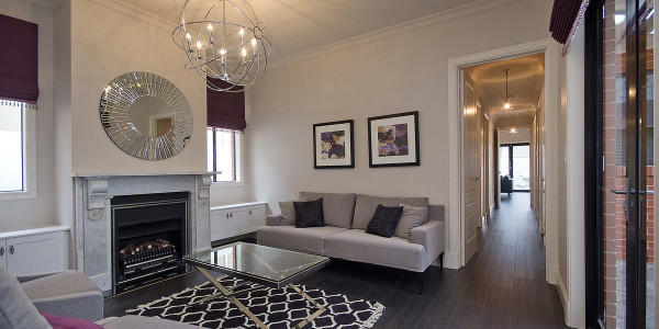 Davenport tce lounge with fireplace Cottage heritage Classic Display Custom Home Builder Adelaide South Australia