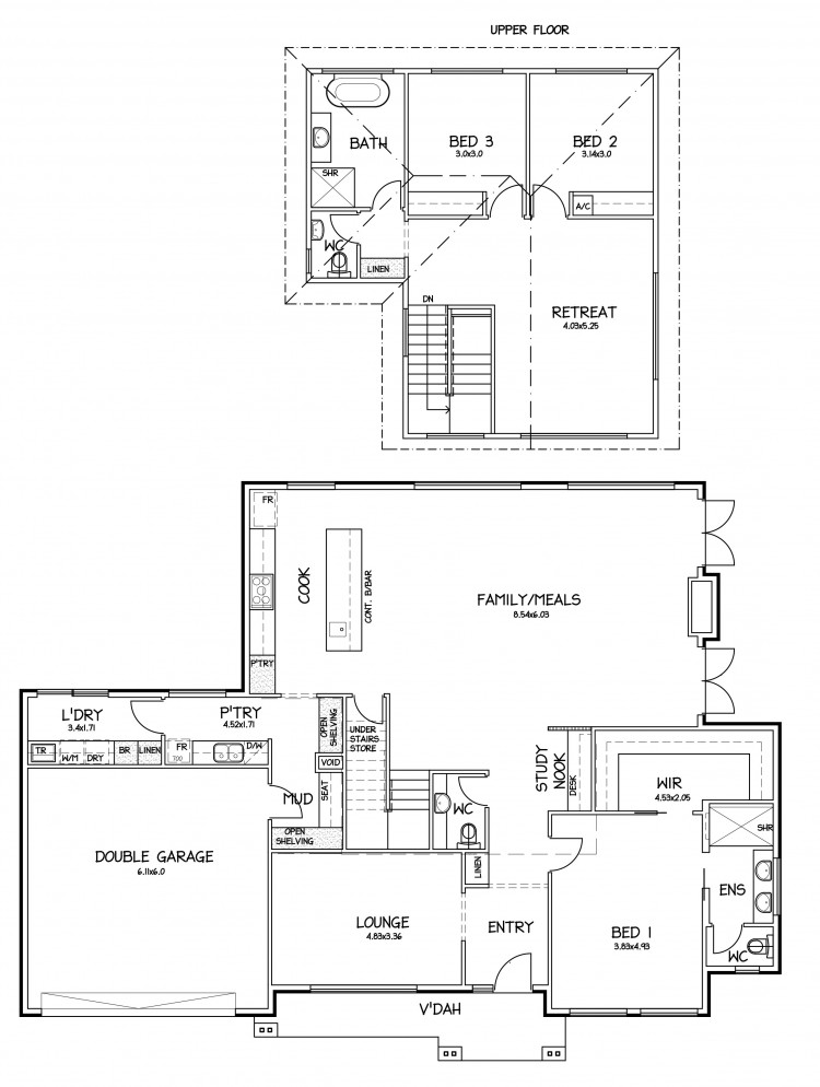 Paracombe Double Storey Springfield Hamptons No Alfresco