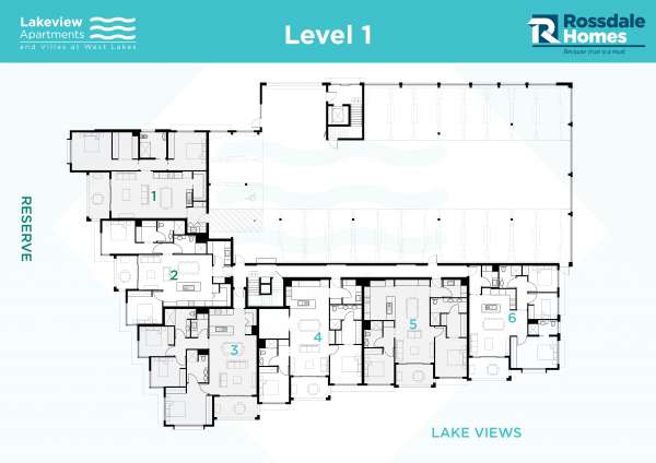 Rossdale Lakeview west lakes views Apartment Levels 1